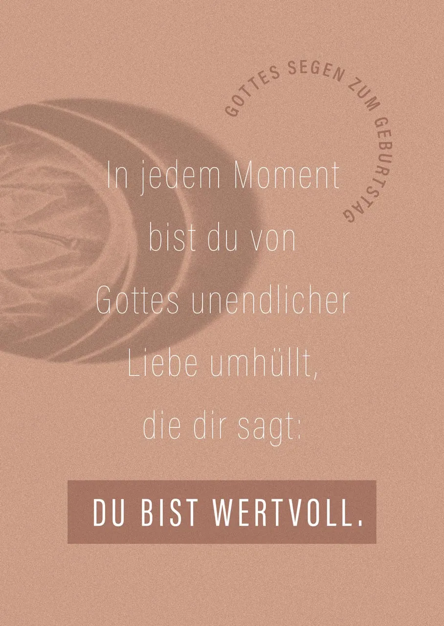 Postkarte Du bist wertvoll