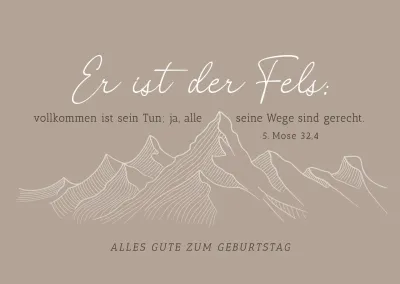 Postkarte Er ist der Fels - 5. Mose 32,4
