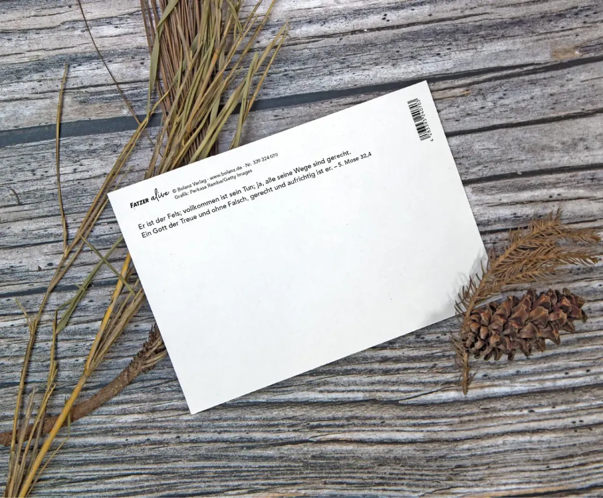 Postkarte Er ist der Fels - 5. Mose 32,4