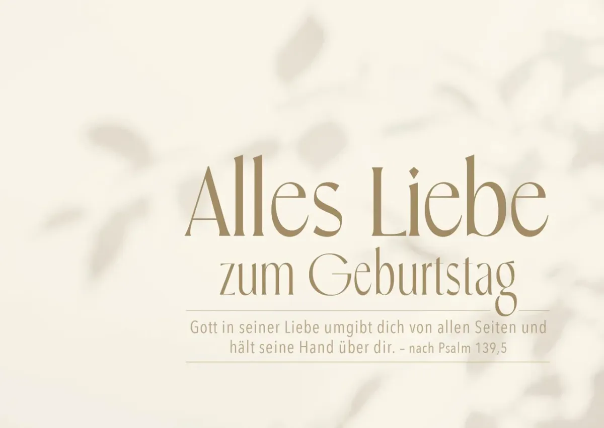 Postkarte Alles Liebe zum Geburtstag - nach Psalm 139,5
