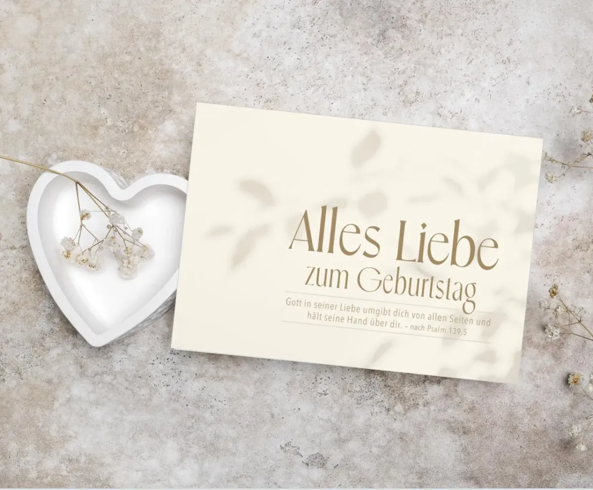 Postkarte Alles Liebe zum Geburtstag - nach Psalm 139,5