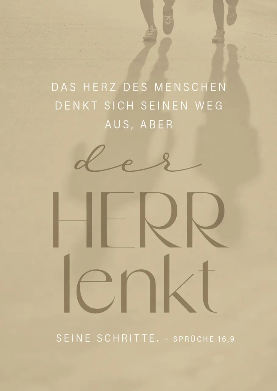 Postkarte Der Herr lenkt - Sprüche 16,9
