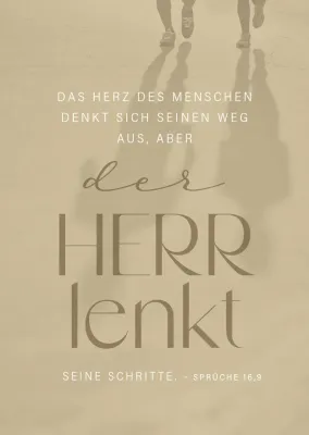 Postkarte Der Herr lenkt - Sprüche 16,9