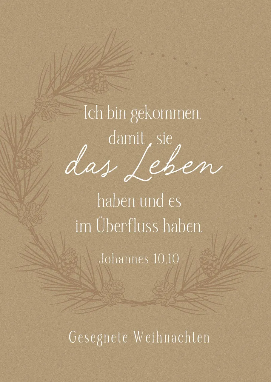 Postkarte Ich bin gekommen - Johannes 10,10