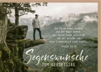 Faltkarte Segenswünsche zum Geburtstag - Jesaja 54,10