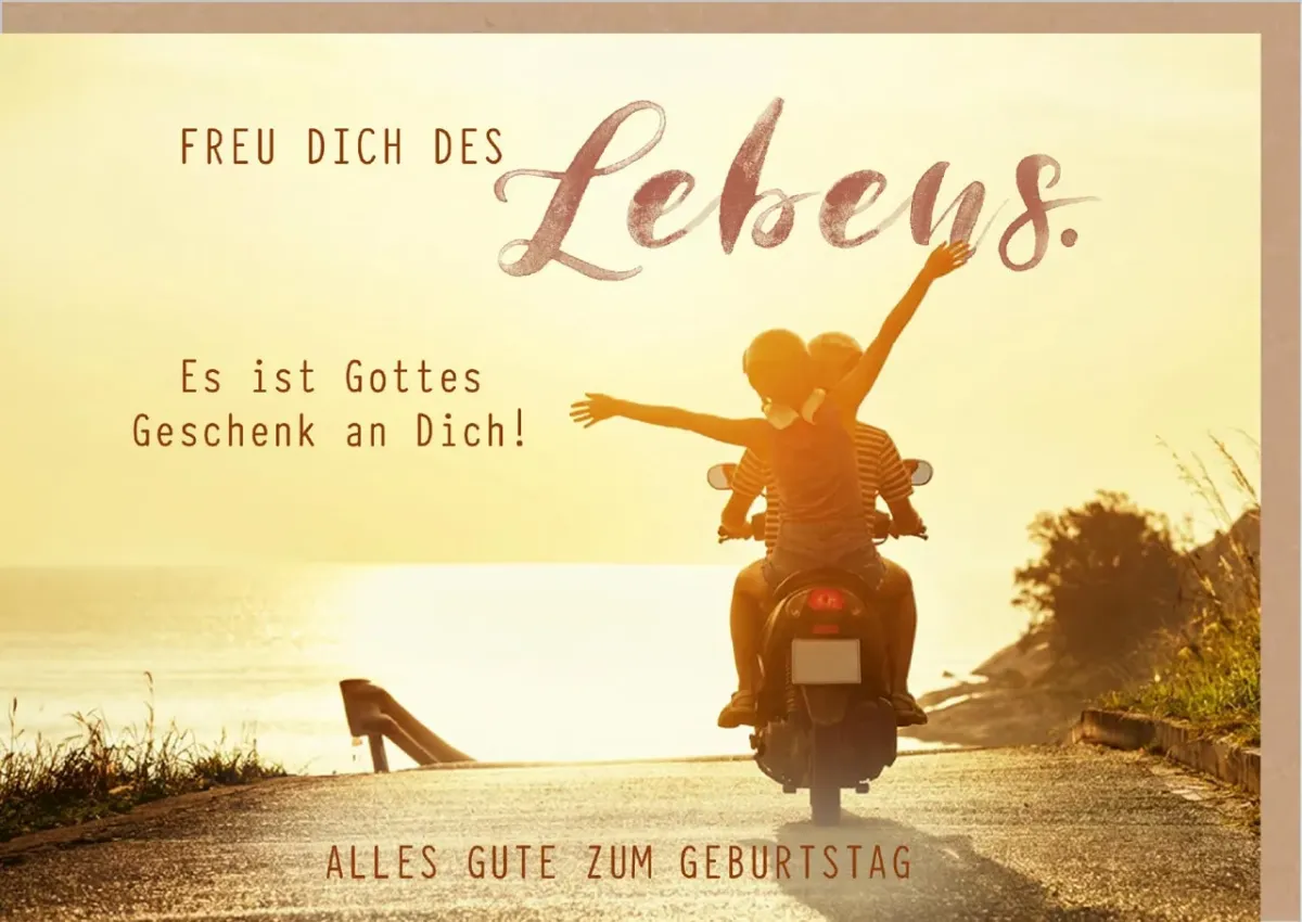 Faltkarte Freu Dich des Lebens - Johannes 10,10