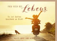 Faltkarte Freu Dich des Lebens - Johannes 10,10