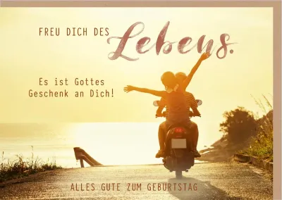 Faltkarte Freu Dich des Lebens - Johannes 10,10