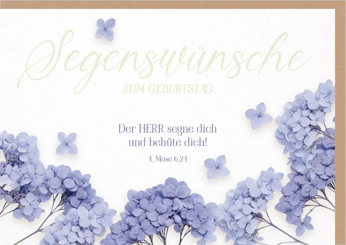 Faltkarte Segenswünsche zum Geburtstag - 4. Mose 6,24