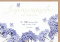 Faltkarte Segenswünsche zum Geburtstag - 4. Mose 6,24