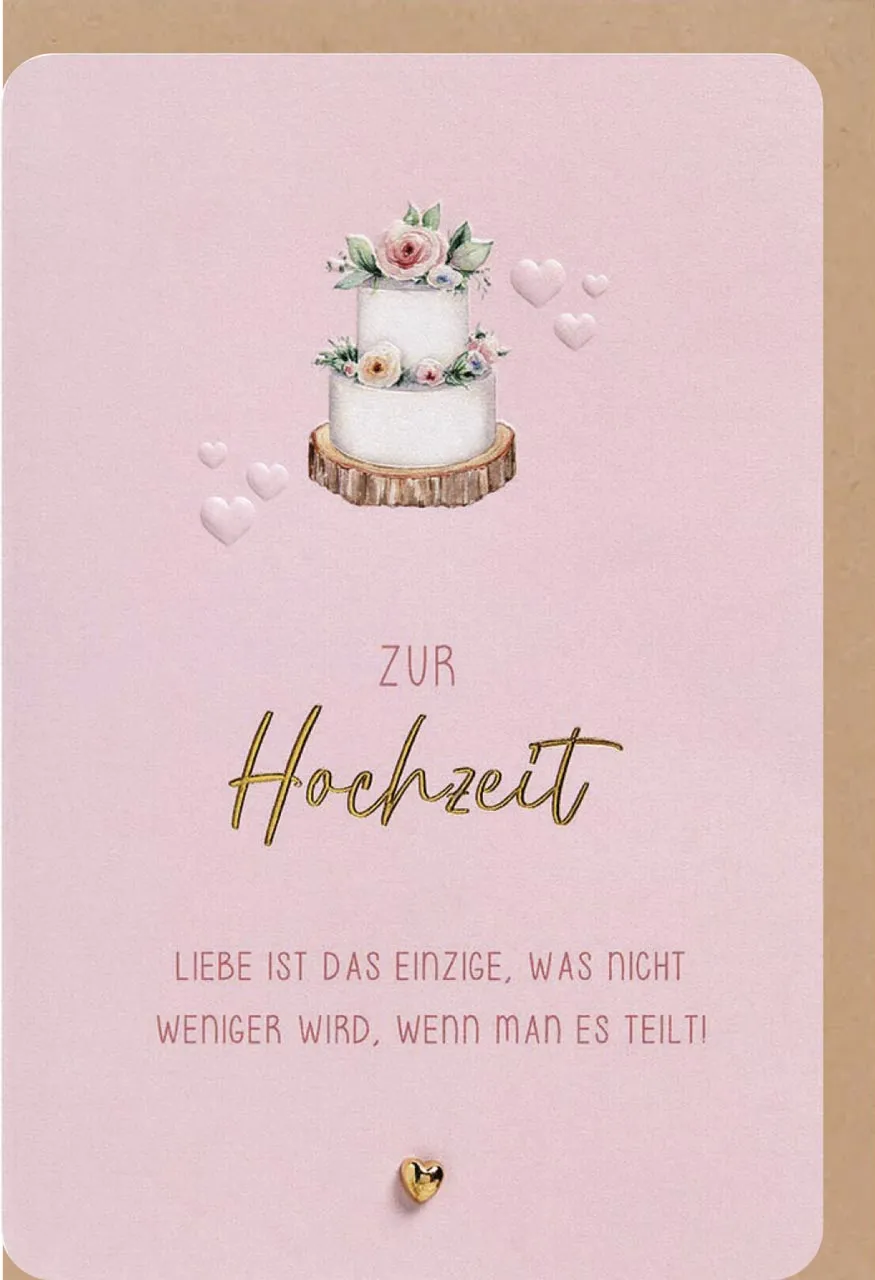 Faltkarte Zur Hochzeit - 1. Korinther 13,4-7
