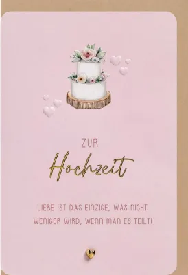 Faltkarte Zur Hochzeit - 1. Korinther 13,4-7