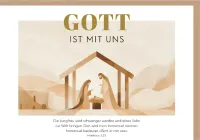 Faltkarte Gott ist mit uns - Matthäus 1,23