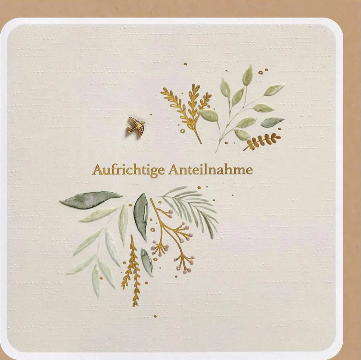 Faltkarte Trauer - Aufrichtige Anteilnahme - Dietrich Bonhoeffer