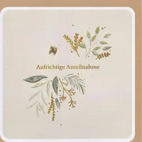 Faltkarte Trauer - Aufrichtige Anteilnahme - Dietrich Bonhoeffer