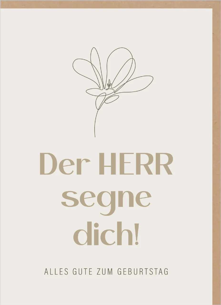 Faltkarte Der Herr segne dich! - nach Psalm 121, 5.7-8