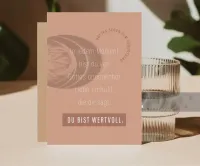 Faltkarte Du bist wertvoll