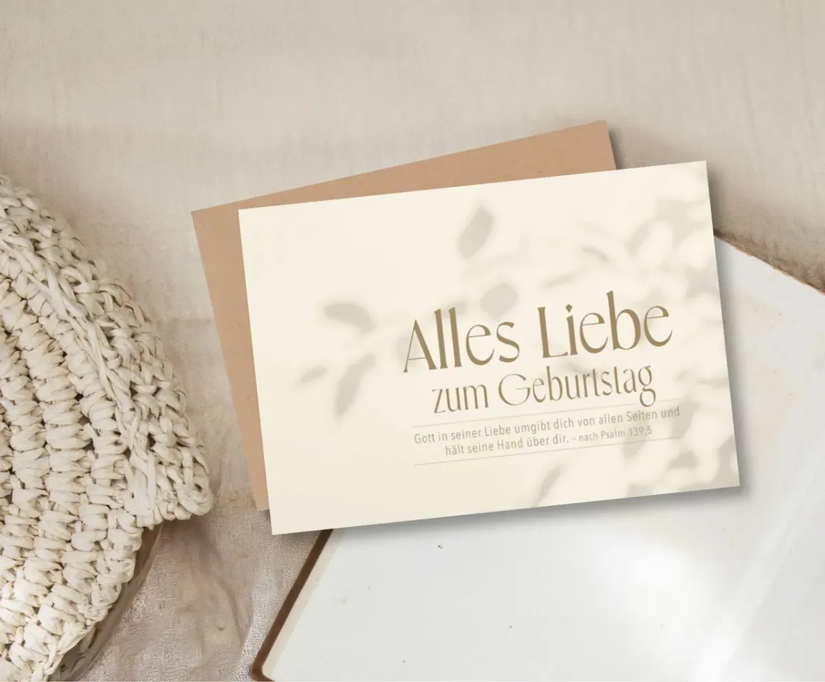 Faltkarte Alles Liebe zum Geburtstag - nach Psalm 139,5