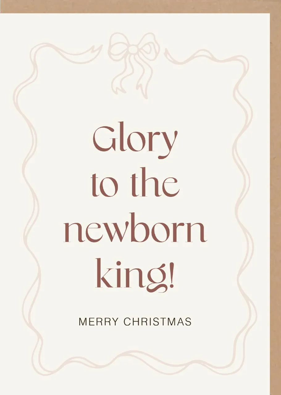 Faltkarte Glory to the newborn king - Jesaja 9,5