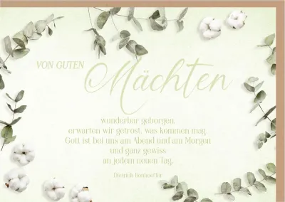 Faltkarte Von guten Mächten - Dietrich Bonhoeffer