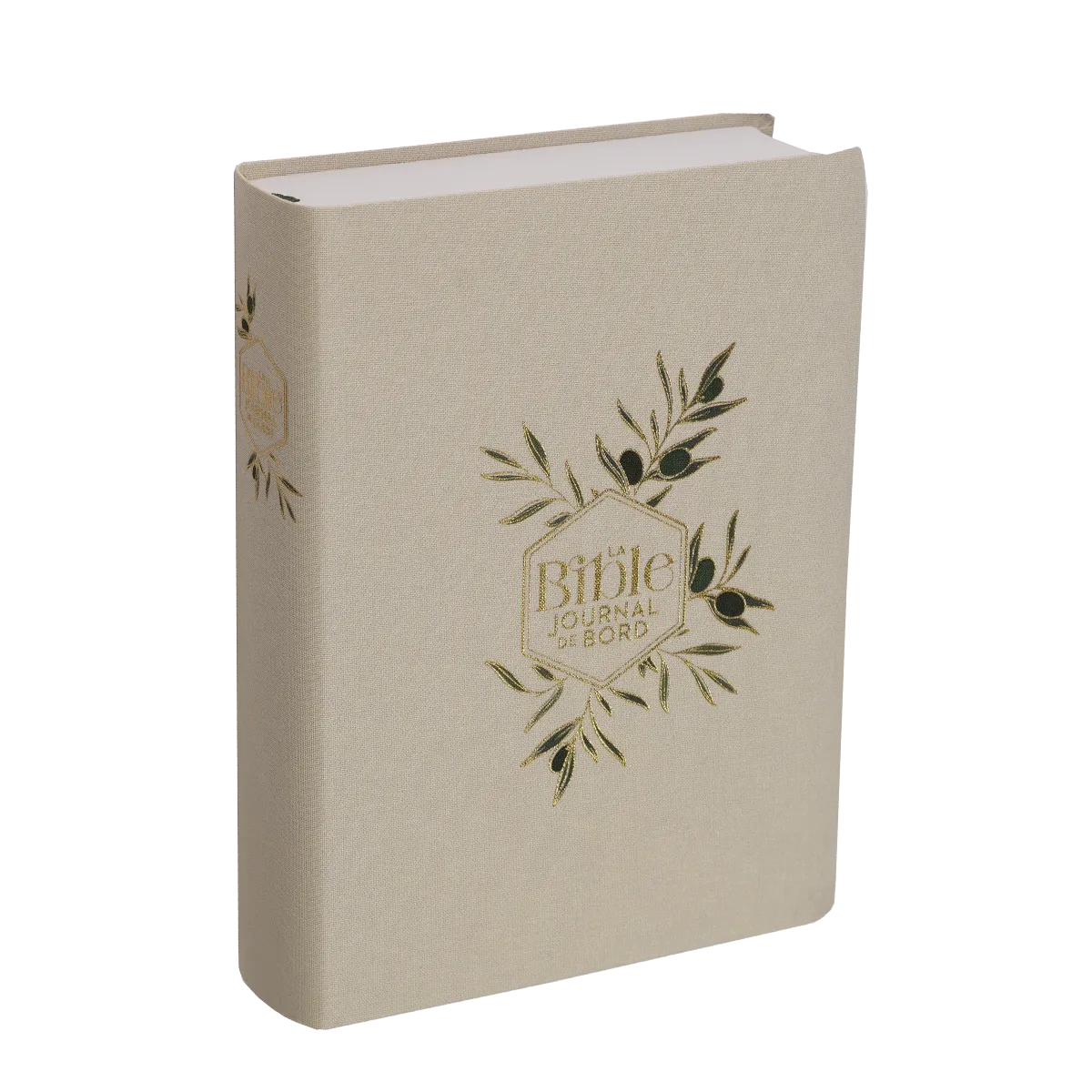 Bible Segond 21 Journal de bord -  couverture souple, toile blanche avec motifs dorés