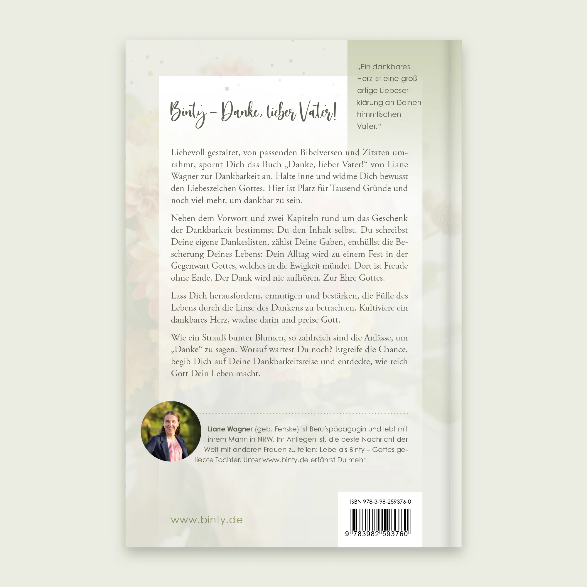 Binty - Danke, lieber Vater! - Dankbarkeitstagebuch