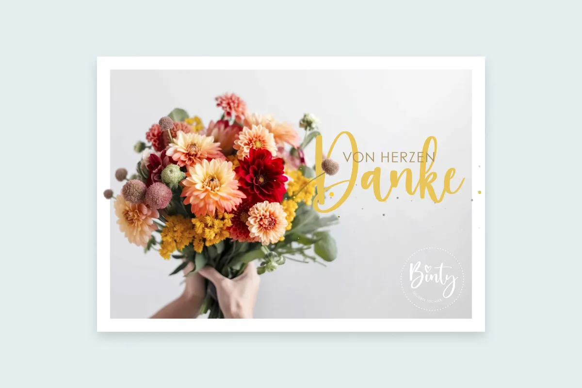 Postkarte | Danke (Motiv gelb)