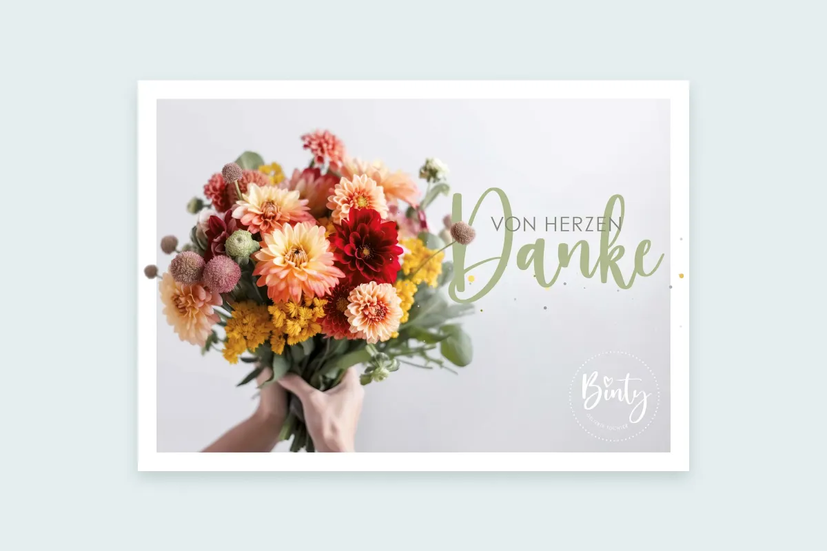 Postkarte | Danke (Motiv grün)