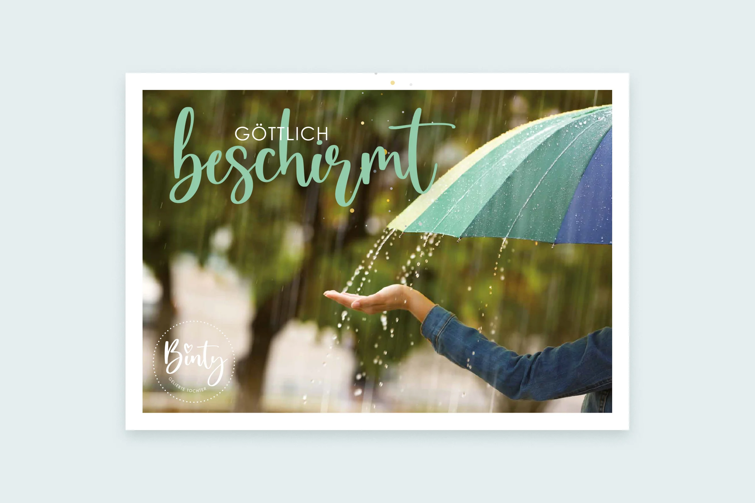 Postkarte | Göttlich beschirmt