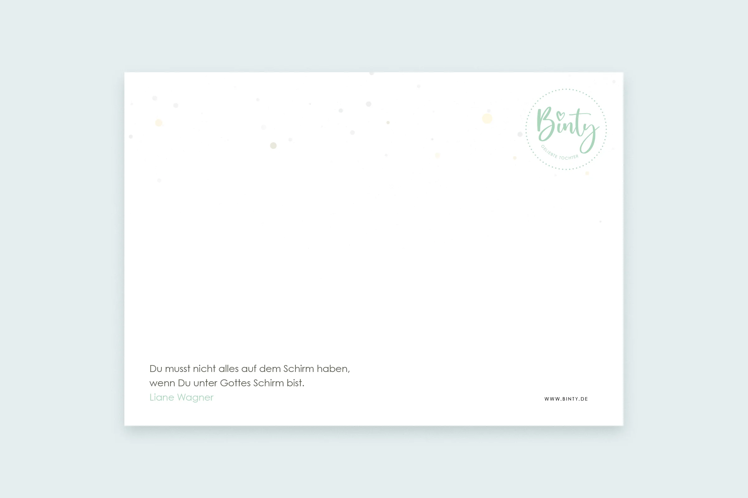Postkarte | Göttlich beschirmt