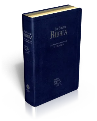 ITALIENISCH, BIBEL NUOVA RIVEDUTA, THOMPSON, FIBROLEDER, GOLDSCHNITT, GRIFFREGISTER, SCHWARZ