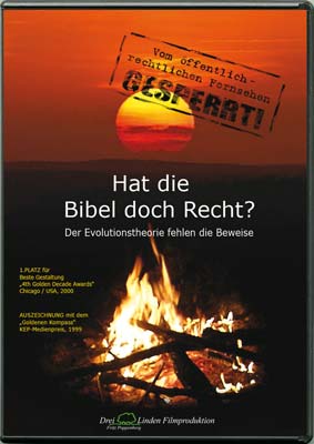 HAT DIE BIBEL DOCH RECHT? DER EVOLUTIONSTHEORIE FEHLEN DIE BEWEISE, DVD