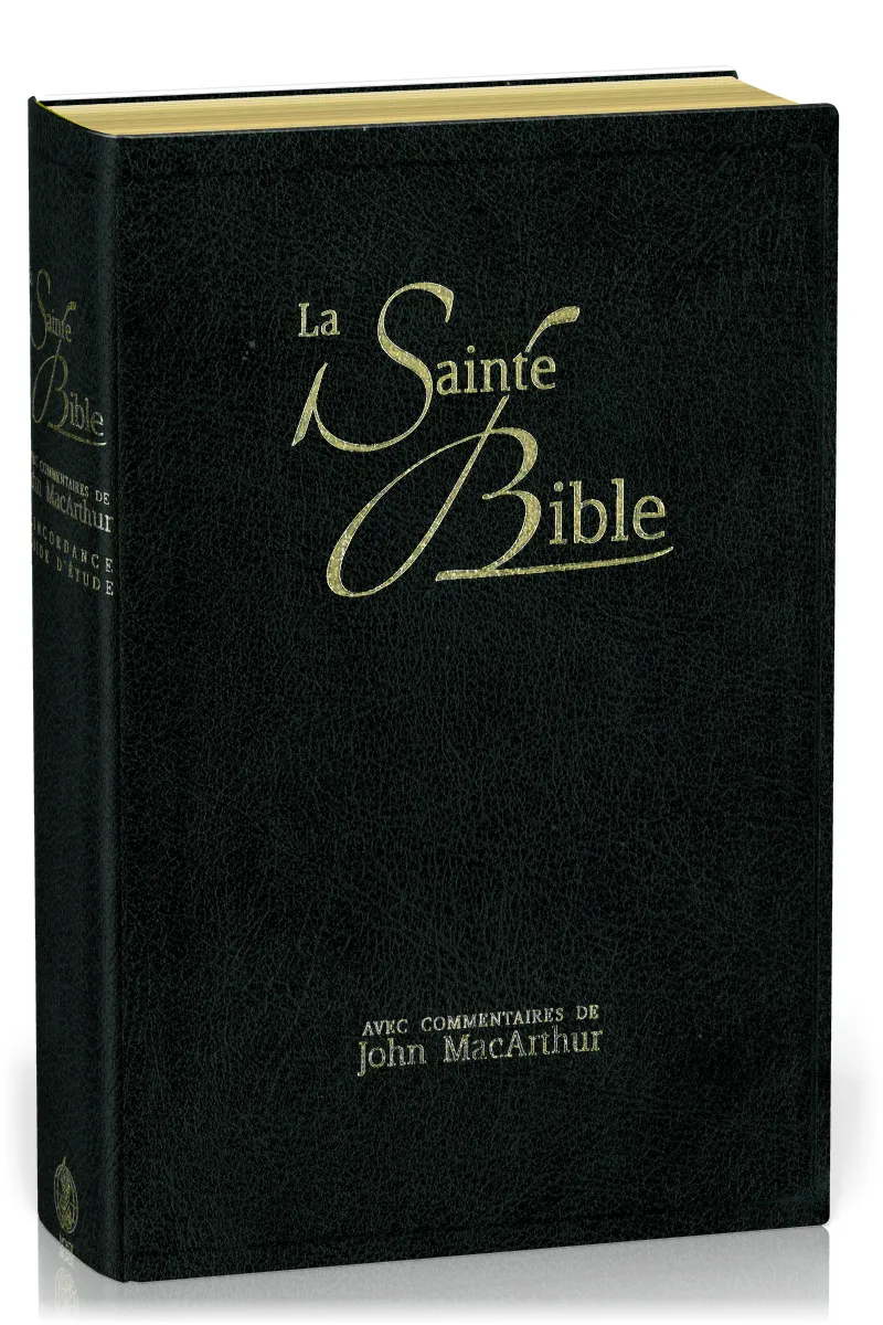 Studienbibel Segond NEG MacArthur, französisch, schwarz - Softcover, Fibroleder, Goldschnitt