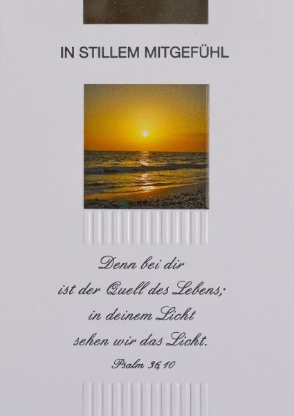 Faltkarten mit Umschlag Trauer Sonnenuntergang