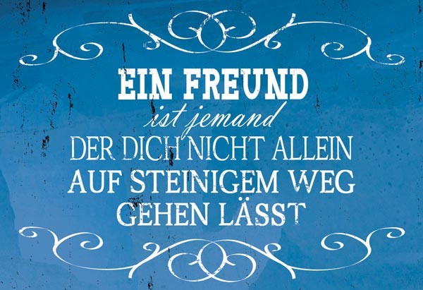 Wandschmuckschild Vintage "Ein Freund ist Jemand, der dich…"