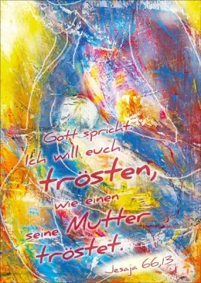 PK JAHRESLOSUNG 2016 GEMALT, 12 STÜCK - POSTKARTE