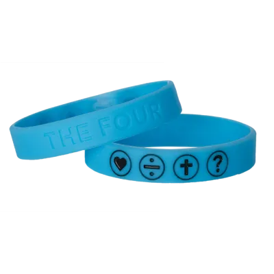 THE FOUR - ARMBAND BLAU FLUORESZIEREND 150MM
