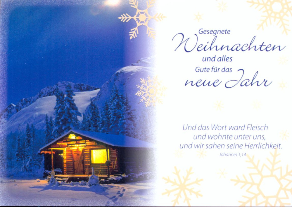 Weihn./Neujahr - Winterlandschaft - Postkarte - Serie mit 12 Stk.