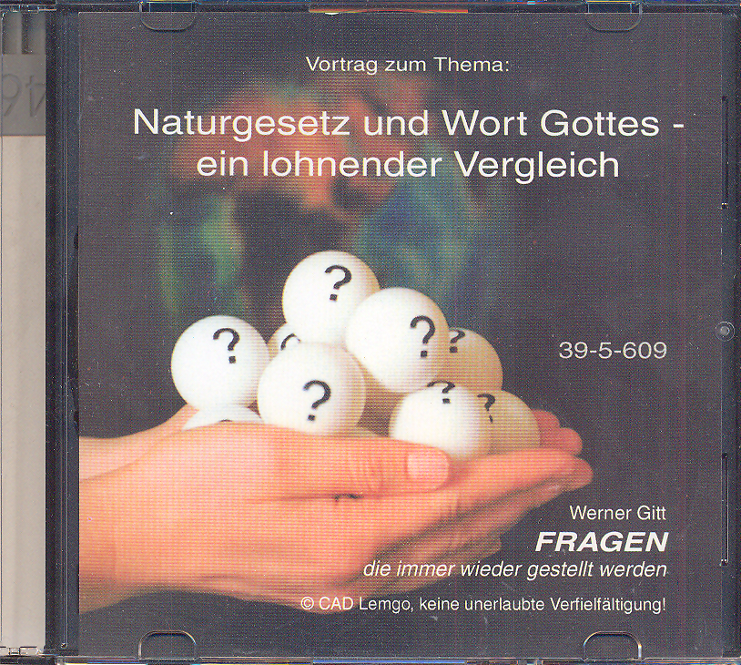 NATURGESETZ UND WORT GOTTES - EIN LOHNENDER VERGLEICH, CD