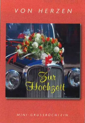 KARTE MIT MINI-GRUSSBÜCHLEIN - ZUR HOCHZEIT