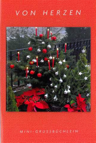 Zum Weihnachtsfest - Karte mit Mini-Grussbüchlein