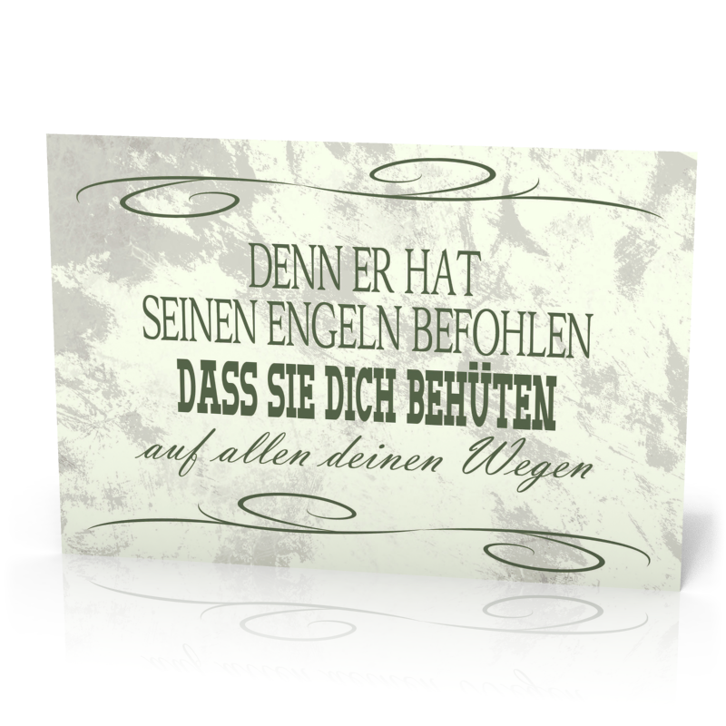 Wandschmuckschild Vintage "Denn Er hat seinen Engeln befohlen…"