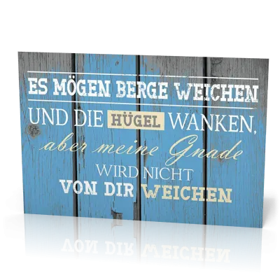 Wandschmuckschild Meine Gnade wird nicht weichen