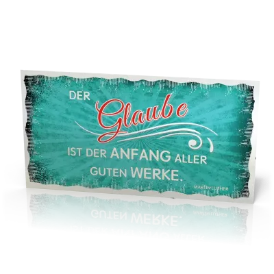 Metalltafel Der Glaube ist…