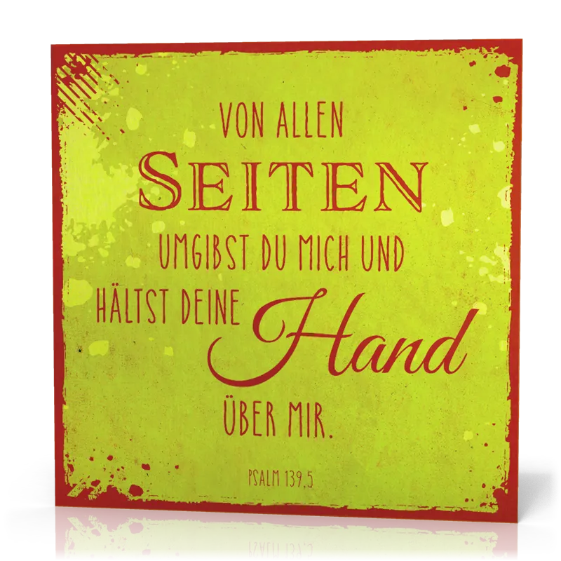 Metalltafel Von allen Seiten… - 13 x 13 cm