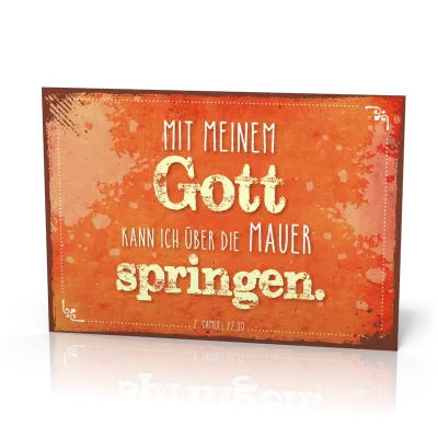 Postkarte Mit meinem Gott - 12 Stück pro Päckchen