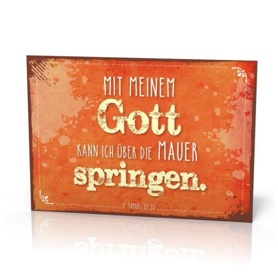 Postkarte Mit meinem Gott - 12 Stück pro Päckchen