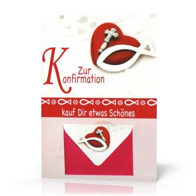 Doppelkarte Konfirmation Kauf Dir etwas Schönes PG5