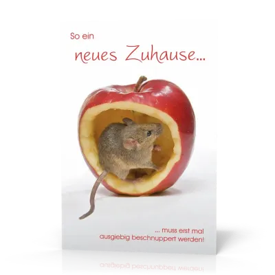 Doppelkarte Zuhause Maus/Apfel PG11
