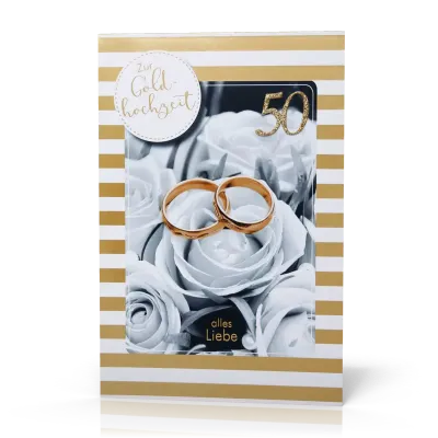 Doppelkarte Schwarz-Weiß Rose PG6 - Doppelkarte
